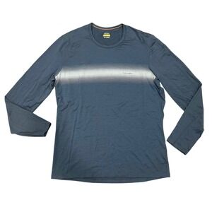 Icebreaker 200 Merino Long Sleeve Base Layer‎ Shirt Men's XL Blue Outdoor Hiking